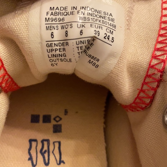 Converse all star sneakers classic red snd white nice M6, W8 unisex - Picture 15 of 15